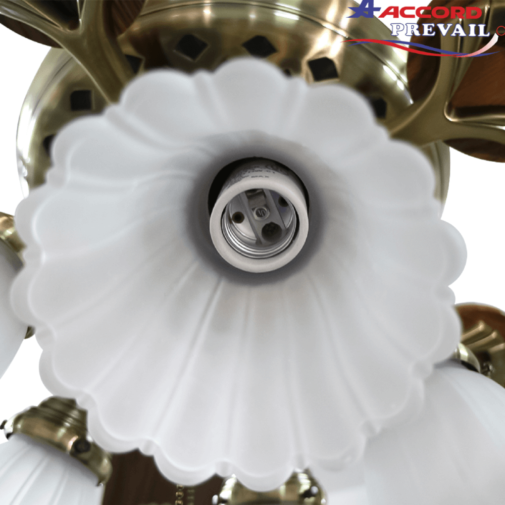 พัดลมเพดานโคมไฟ ขนาด 52 นิ้ว ACCORD รุ่น AC-2003 (4L) สีน้ำตาลอ่อน_7